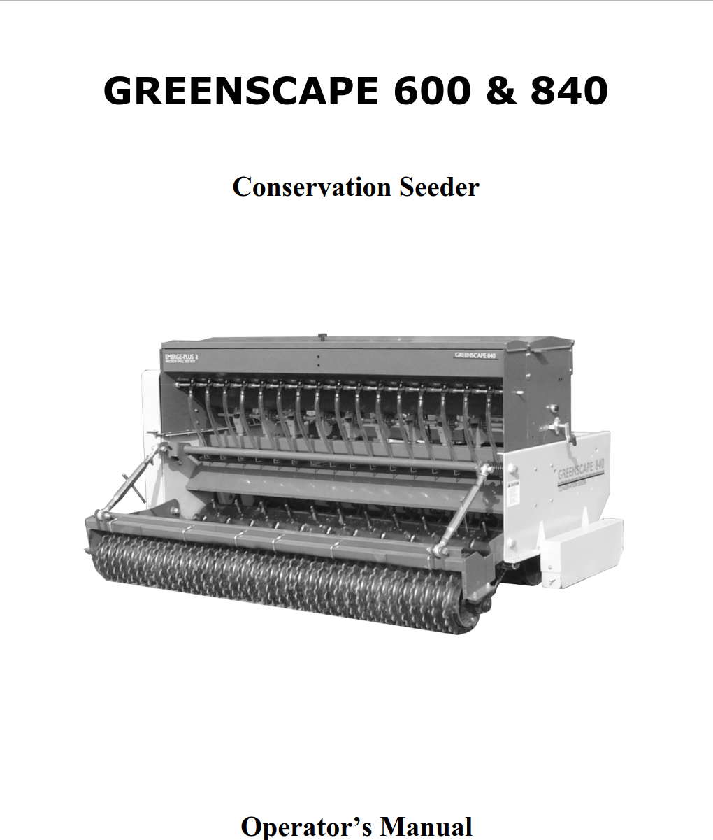 Greenscape Conservation Seeder 600 840