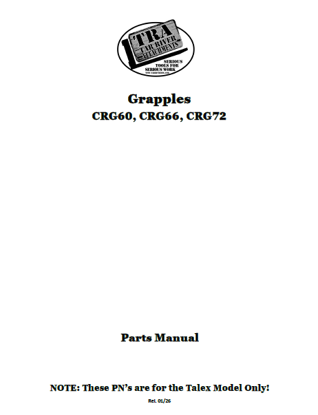 CRG Grapple Parts Manual 